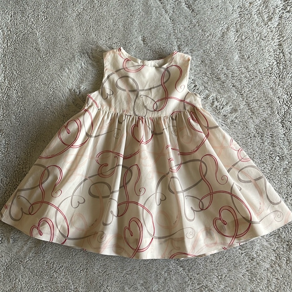 Baby Gap Hearts I LOVE YOU Cotton Dress  SZ 6-12 months